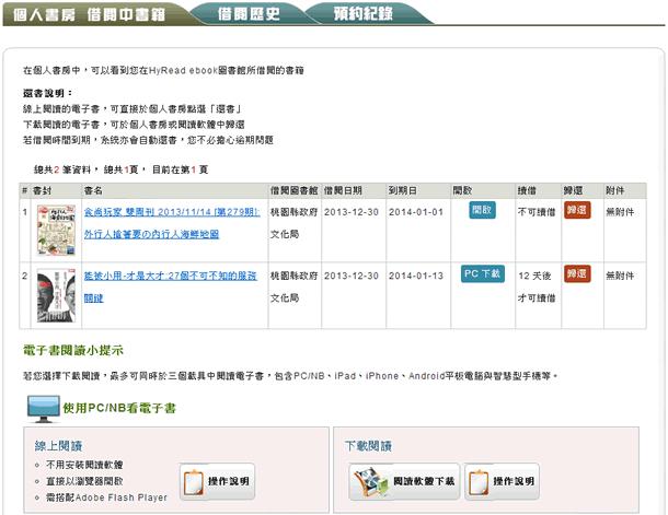 桃園縣開放線上借閱電子書，商業週刊、遠見、媽媽寶寶......隨你借閱(NB、PC、Android、IOS 都適用)