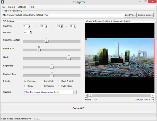 Instagiffer 從影片中建立 GIF 動畫檔
