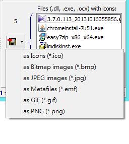 Icons from File 從 EXE，DLL，OCX 等檔案快速提取圖標