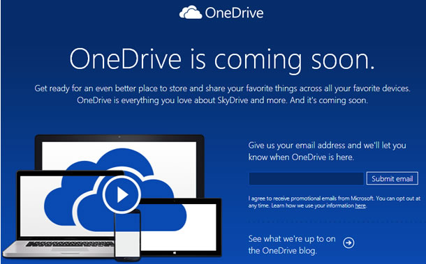 微軟 SkyDrive 更名為 OneDrive 微軟 SkyDrive 更名為 OneDrive