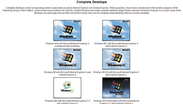 VirtualDesktop.org 讓你用瀏覽器就能體驗 Windows 與 Mac OS 早期的作業系統與 Internet Explorer 和 Outlook Express