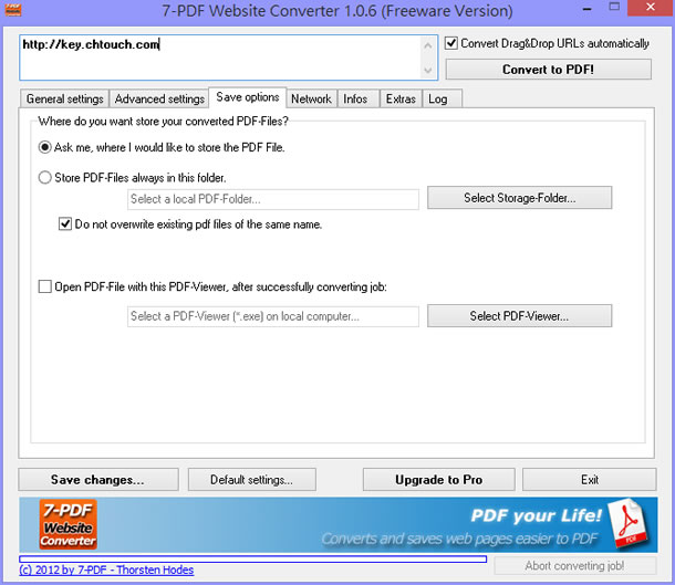 7-PDF Website Converter 將網頁轉成 PDF 文件，支援中文