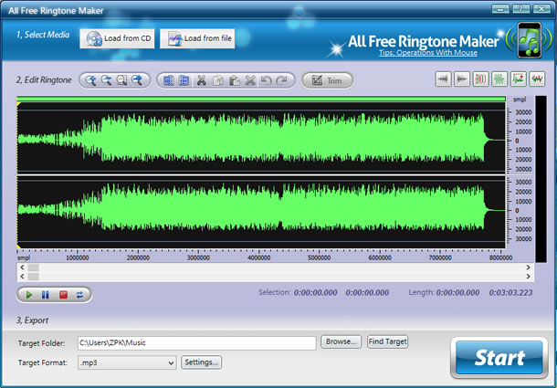 All Free Ringtone Maker 手機鈴聲製作免費工具