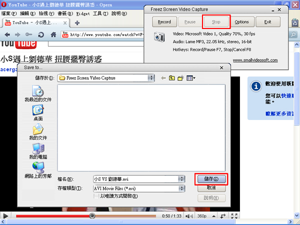 Freez Screen Video Capture 免費的螢幕錄影工具,錄成AVI格式(使用教學) Freez Screen Video Capture 免費的螢幕錄影工具,錄成AVI格式(使用教學)