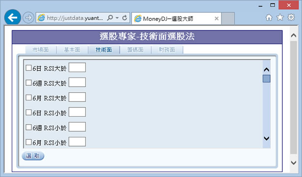 「MoneyDJ選股大師」讓你輕鬆從市場面、基本面、技術面、籌碼面、財務面篩選出可獲利的好股票