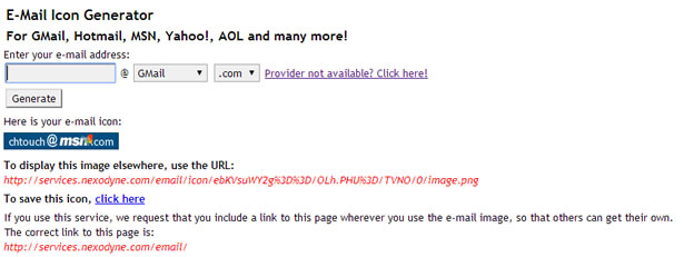 E-Mail Icon Generator 線上 EMail 貼紙產生器 E-Mail Icon Generator 線上 EMail 貼紙產生器