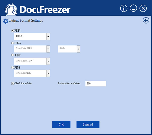 DocuFreezer 將 PDF文件轉成圖片檔或將Word、Excel、PowerPoint及文字檔轉成 PDF 檔 DocuFreezer 將 PDF文件轉成圖片檔或將Word、Excel、PowerPoint及文字檔轉成 PDF 檔