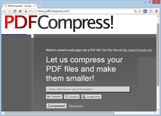 PDFCompress! 線上壓縮 PDF 檔案