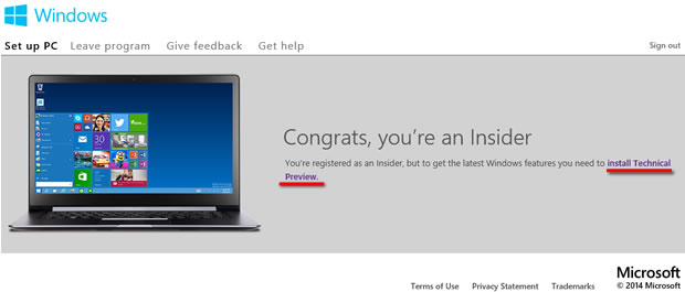 微軟 Windows 10 作業系統 - Windows Technical Preview 預覽版開放下載