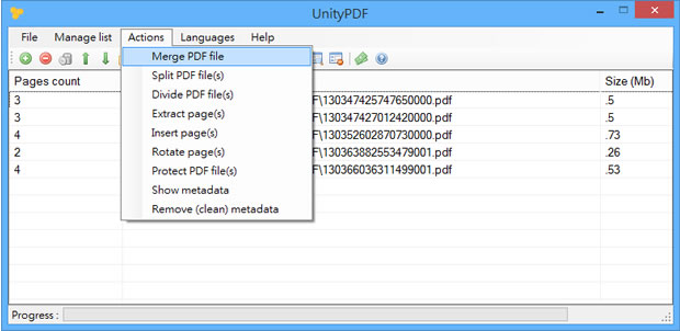 UnityPDF - PDF 檔案分割、合併、插入頁面與密碼保護工具 UnityPDF - PDF 檔案分割、合併、插入頁面與密碼保護工具