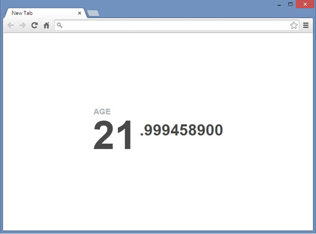 Motivation 開新分頁時即時顯示自己的實際年齡 - Chrome 瀏覽器擴充功能