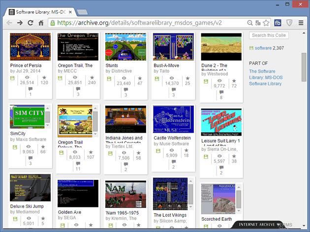 用瀏覽器就可以盡情的玩 MS-DOS 經典遊戲