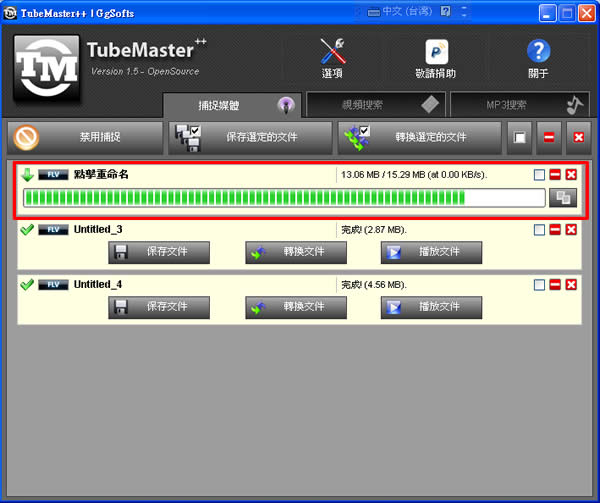 TubeMaster++  一套幾乎可下載所有網路影片，還能轉檔