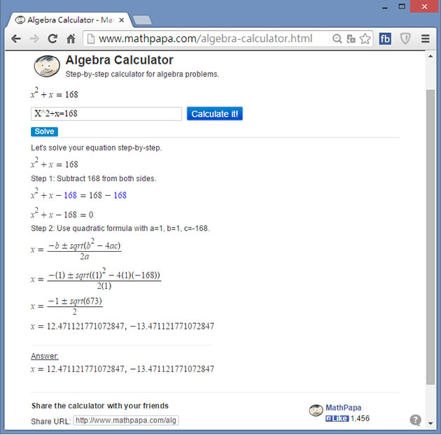 MathPapa - Algebra Calculator 線上數學解題，不是只有答案，連步驟都很清楚