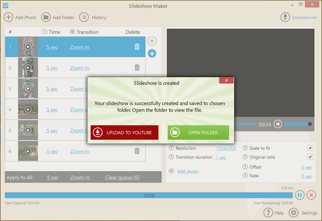 Icecream Slideshow Maker  可將圖片製作成幻燈片的免費工具