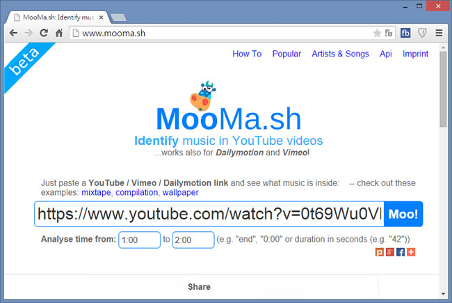 MooMash.sh - YouTube 影片背景音樂線上辨識免費服務 MooMash.sh - YouTube 影片背景音樂線上辨識免費服務