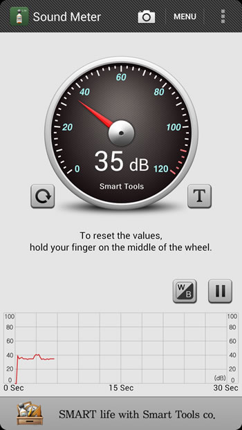 Sound Meter 利用 Android 手機來量測周遭環境聲音的分貝數