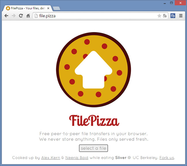 FilePizza 檔案不用上傳,透過網頁就能下載 FilePizza 檔案不用上傳,透過網頁就能下載