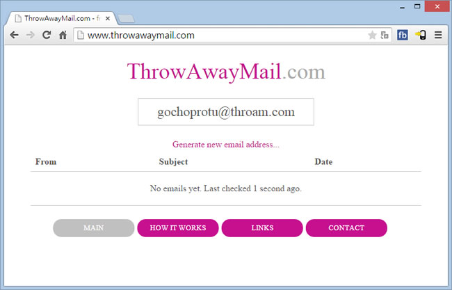 ThrowAwayMail 用完就丟的臨時電子郵件信箱