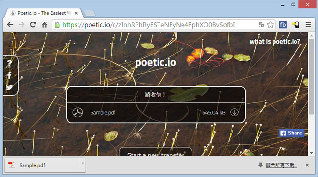 poetic.io 讓大檔案也可以很輕鬆的傳送 poetic.io 讓大檔案也可以很輕鬆的傳送