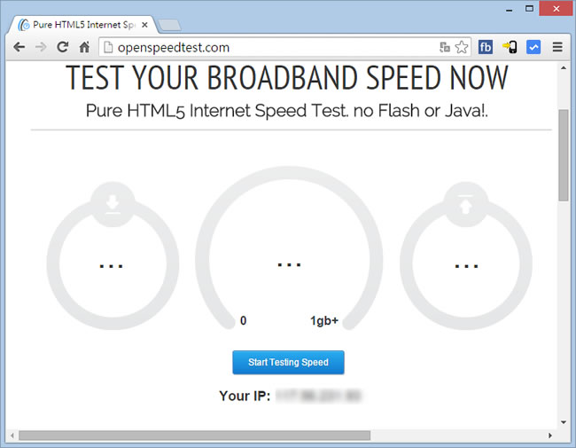 OpenSpeedTest 網路實際頻寬測速免費網站