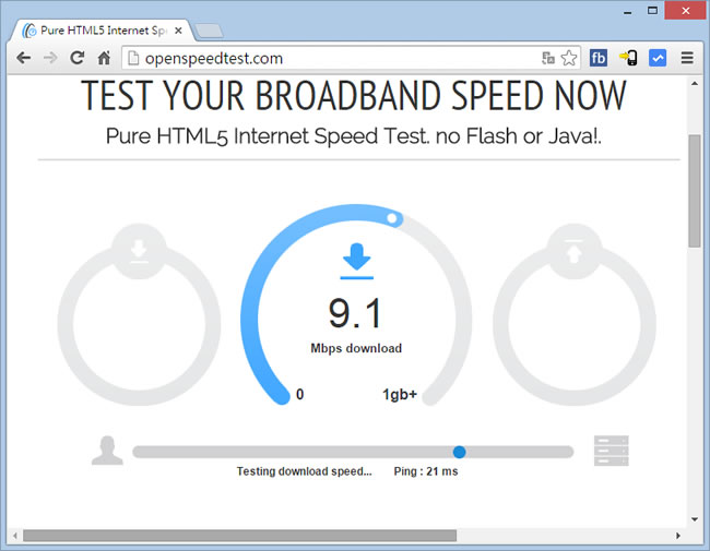 OpenSpeedTest 網路實際頻寬測速免費網站