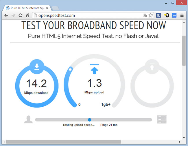 OpenSpeedTest 網路實際頻寬測速免費網站