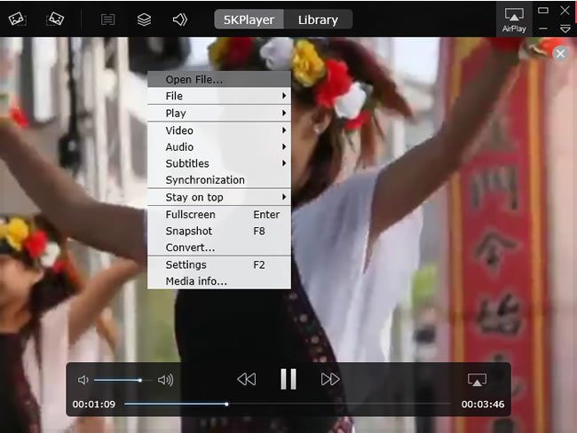 5KPlayer 支援 AirPlay、廣播、影片播放與下載的影音播放器 5KPlayer 支援 AirPlay、廣播、影片播放與下載的影音播放器