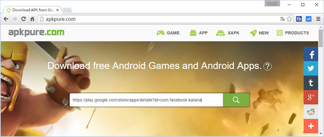 apkpure.com 輸入 Google Paly 內的 APP 商品網址，就能下載 APK 檔案