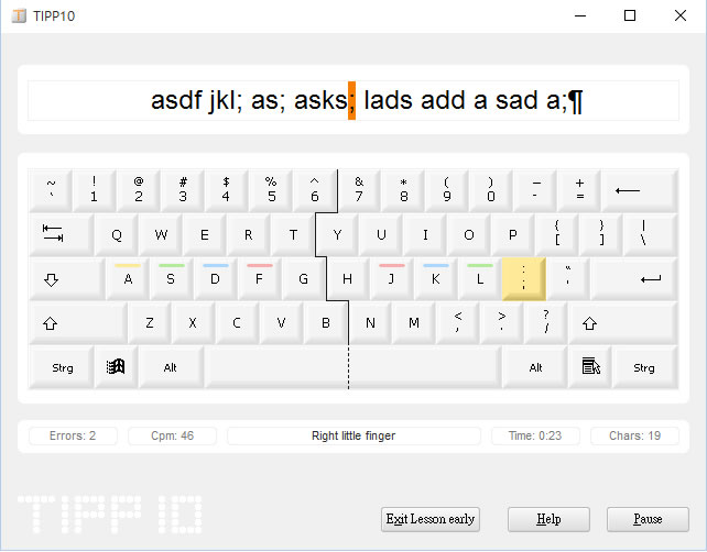 TIPP10 從初階到進階的英文打字練習免費軟體