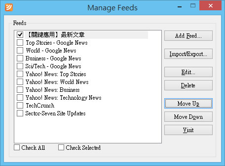 FeedRoller RSS Ticker 讓 RSS 所訂閱的資訊在桌面上輪播 FeedRoller RSS Ticker 讓 RSS 所訂閱的資訊在桌面上輪播