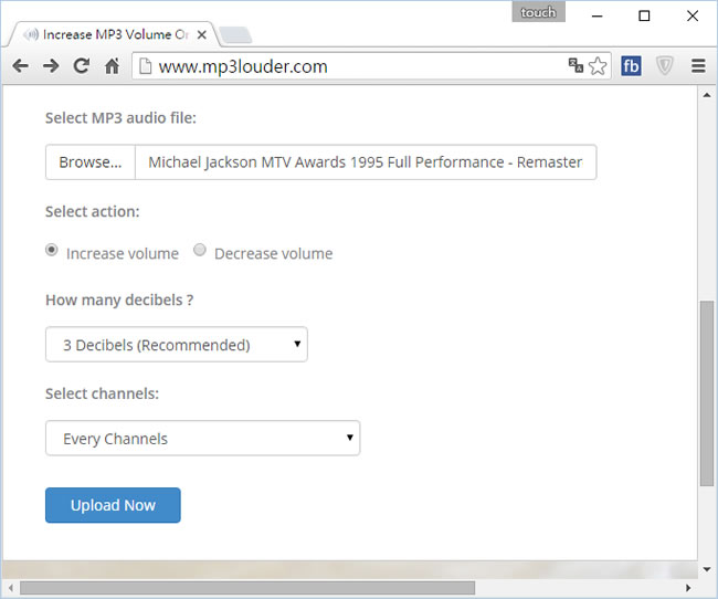 免安裝，透過 MP3 Louder 網站，就能增加或減少 MP3音量