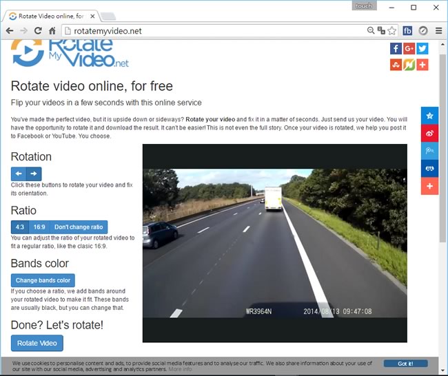 RotateMyVideo.net 線上解決影片方向不對的問題