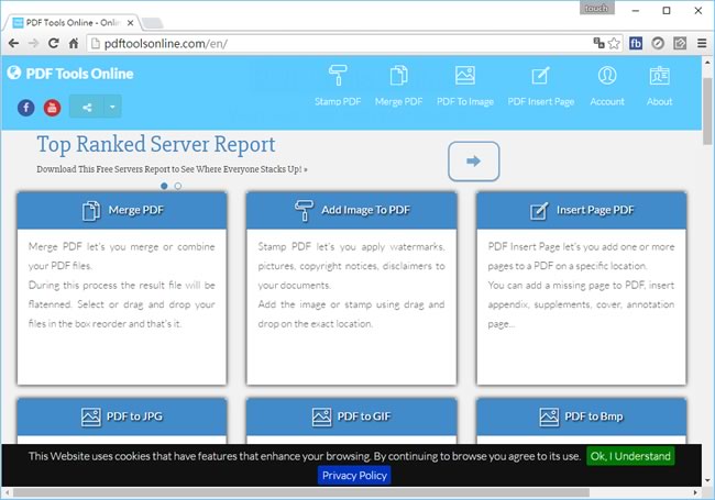 PDF Tools Online - PDF 合併、轉圖檔、插入頁面、加入圖片免費線上工具