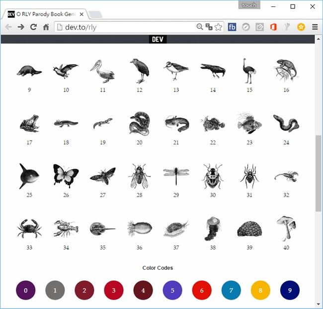 O RLY Cover Generator 以動物為主的書本封面產生器 O RLY Cover Generator 以動物為主的書本封面產生器