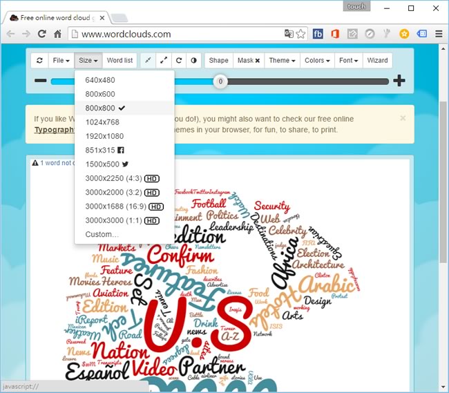 WordClouds.com 輕鬆建立各種圖案的文字造型拼貼網頁免費工具 WordClouds.com 輕鬆建立各種圖案的文字造型拼貼網頁免費工具
