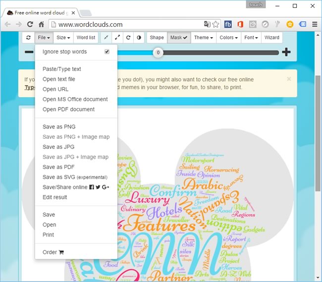 WordClouds.com 輕鬆建立各種圖案的文字造型拼貼網頁免費工具 WordClouds.com 輕鬆建立各種圖案的文字造型拼貼網頁免費工具