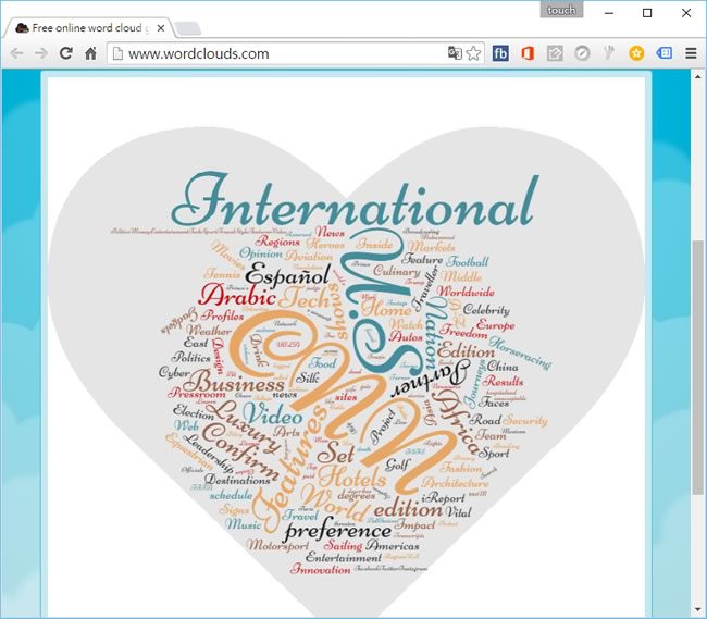 WordClouds.com 輕鬆建立各種圖案的文字造型拼貼網頁免費工具 WordClouds.com 輕鬆建立各種圖案的文字造型拼貼網頁免費工具