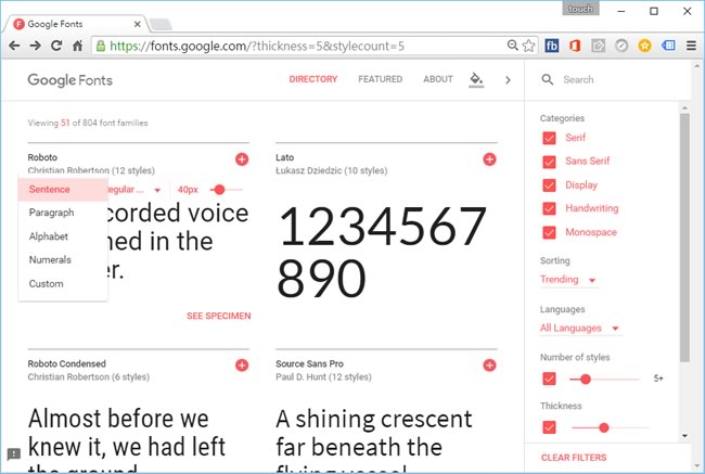 Google Fonts 字型免費下載