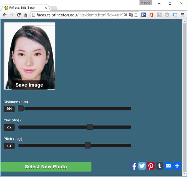 RePose 調整自拍後的臉部角度,讓相片看起來更自然 RePose 調整自拍後的臉部角度,讓相片看起來更自然