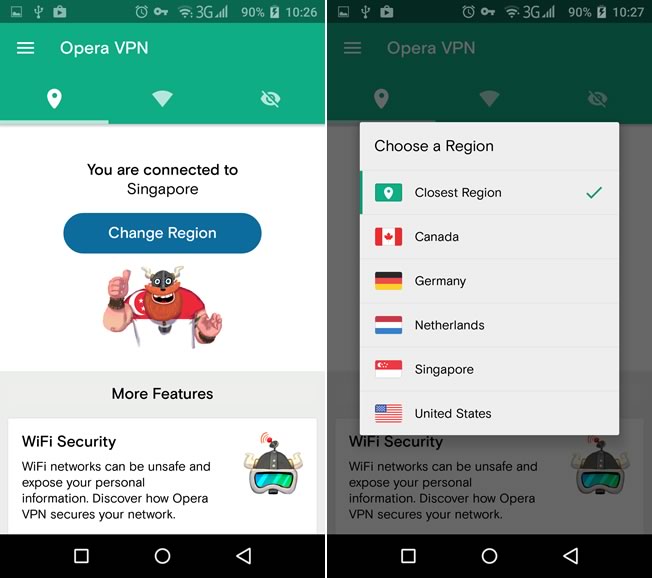 Opera Free VPN - Opera 單獨為 Android、iOS 推出免費的手機 VPN 應用 Opera Free VPN - Opera 單獨為 Android、iOS 推出免費的手機 VPN 應用