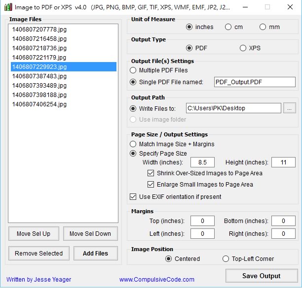 Image To PDF or XPS 將圖檔轉成 PDF或 XPS 檔案格式的免費工具(免安裝)