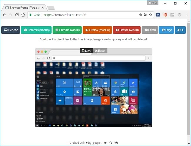 BrowserFrame 將網址內容或圖片套上不同的瀏覽器外框 BrowserFrame 將網址內容或圖片套上不同的瀏覽器外框