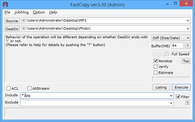 FastCopy 檔案複製與移動加快免費軟體