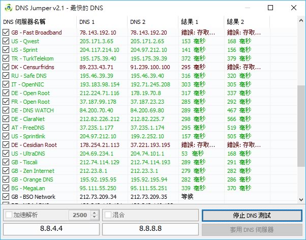DNS Jumper 找出目前速度最快的 DNS 伺服器並套用到 Windows 的 DNS 設定