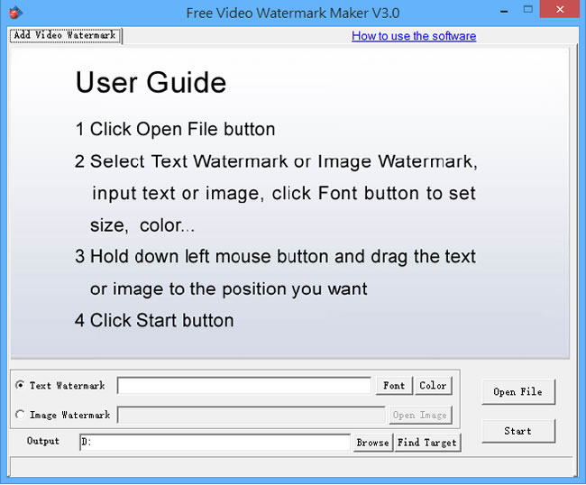 DVDVideoMedia Free Video Watermark Maker 幫影片加入文字或圖片浮水印
