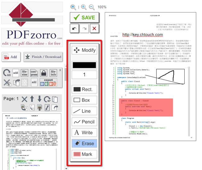 PDFZorro 線上 PDF 編輯器，加註解、調整頁面順序、轉檔...