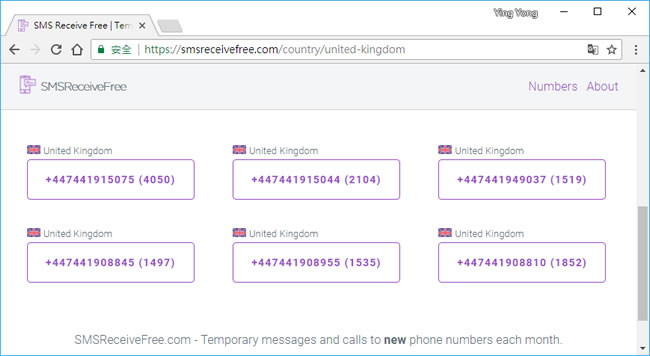 SMS Receive Free 提供各國手機門號,免費線上接收簡訊 SMS Receive Free 提供各國手機門號,免費線上接收簡訊