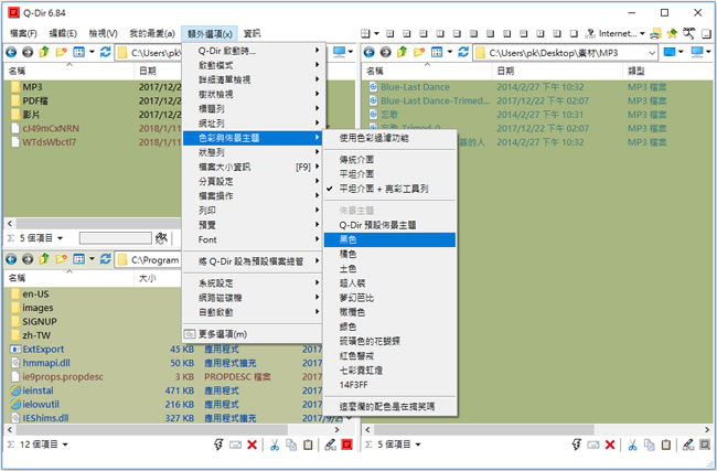 Q-Dir 將多個檔案總管放在同一個視窗中，方便操作(繁體中文版 免安裝)