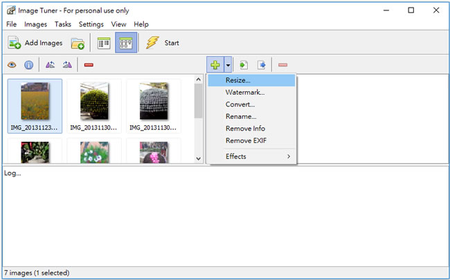 Image Tuner  可批次調整圖檔大小、加入浮水印、轉檔及更名的免費圖檔管理軟體